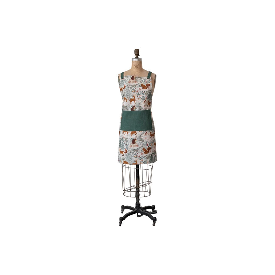 Woodland Flora and Fauna Printed Apron