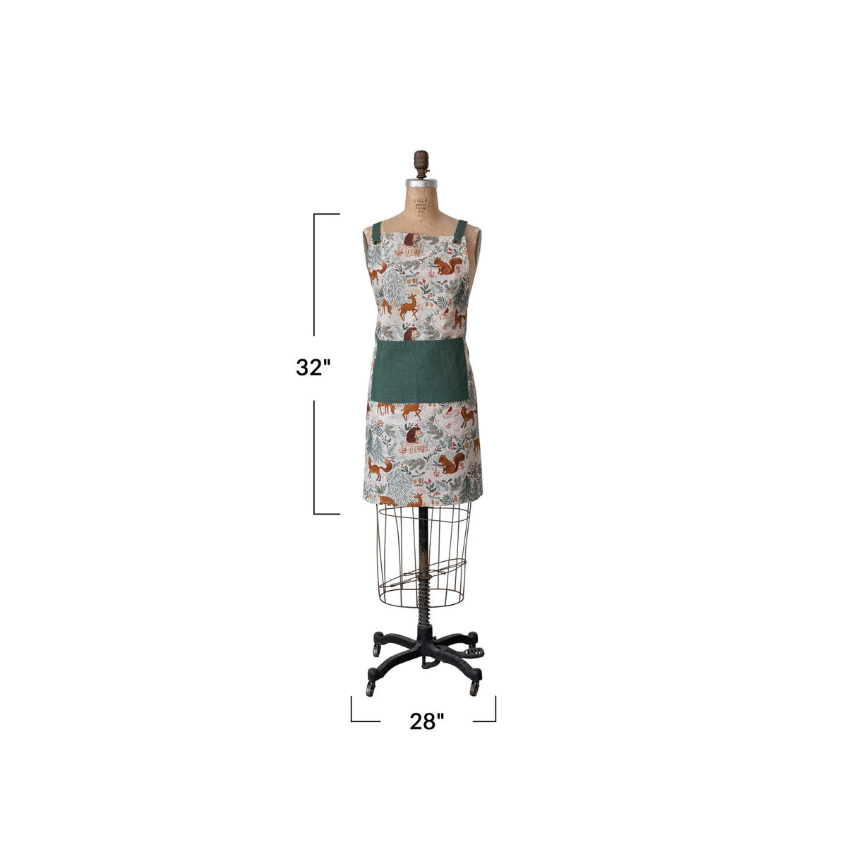 Woodland Flora and Fauna Printed Apron