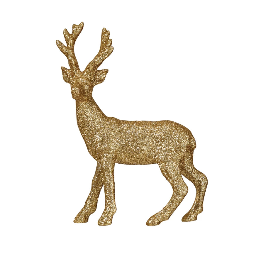 Resin Buck w/Gold Glitter Finish