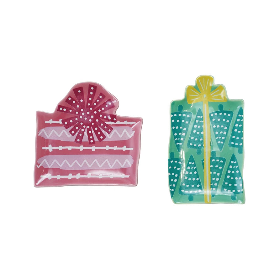 Stoneware Gift Shaped Plate