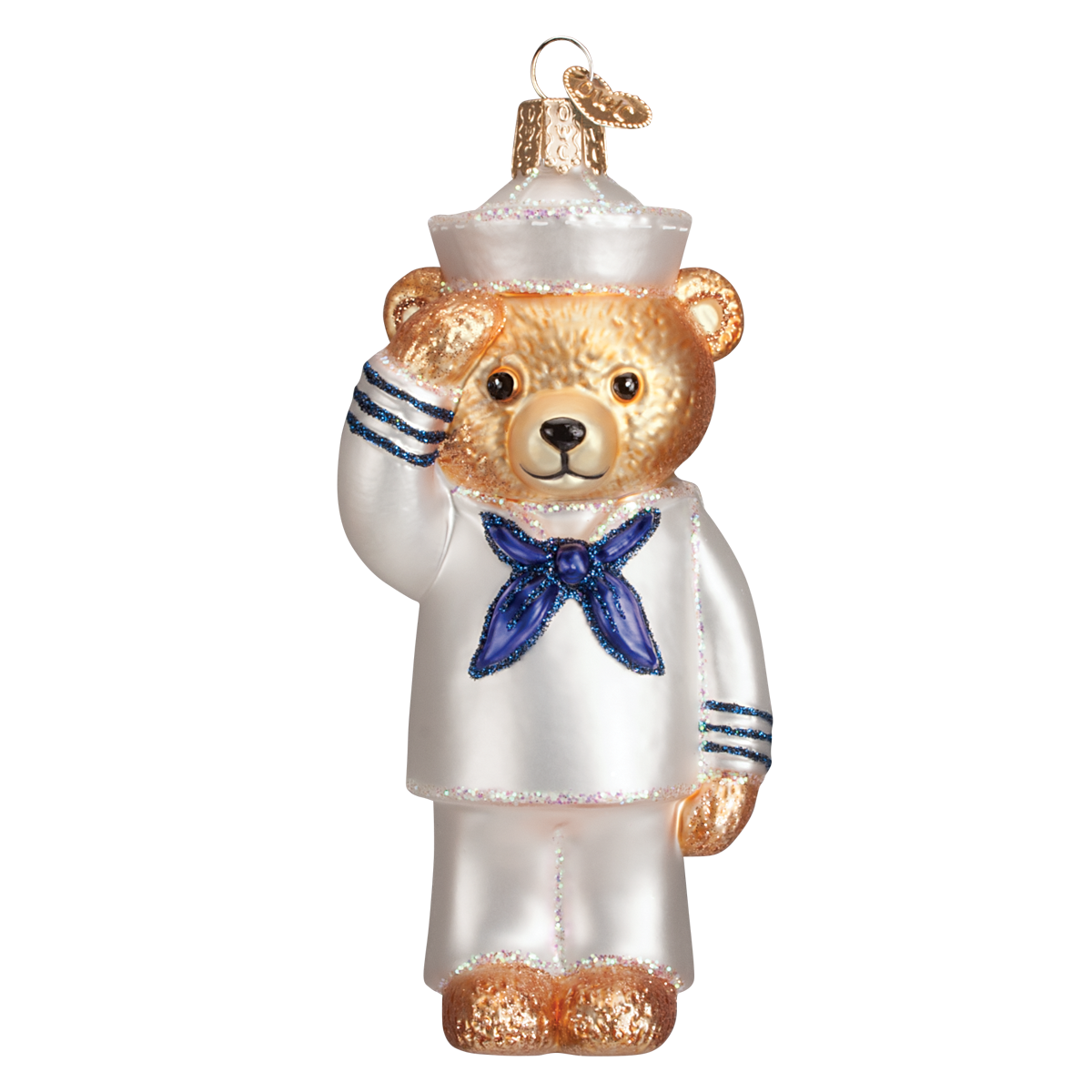 Navy Bear Ornament