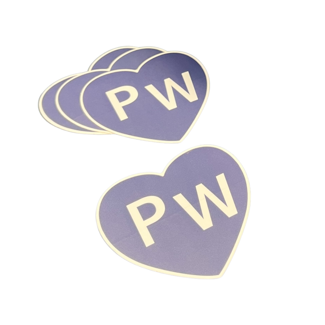 PW Heart Sticker