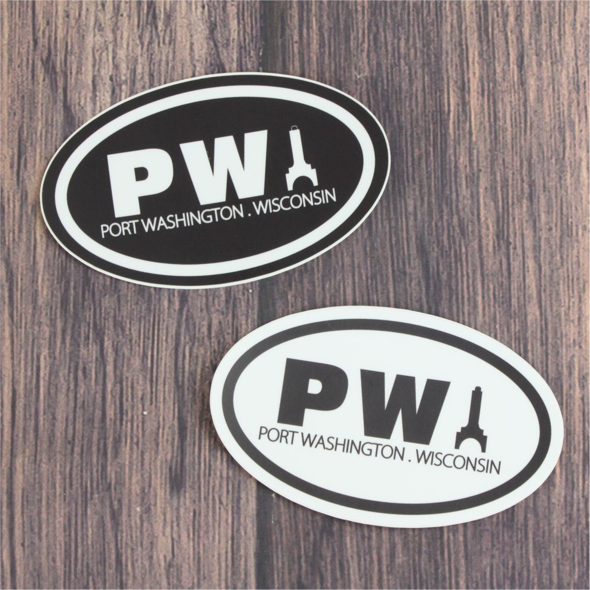 Black &amp; White PW Car Sticker