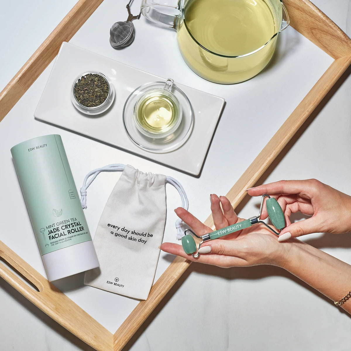 Mint Green Tea Jade Roller