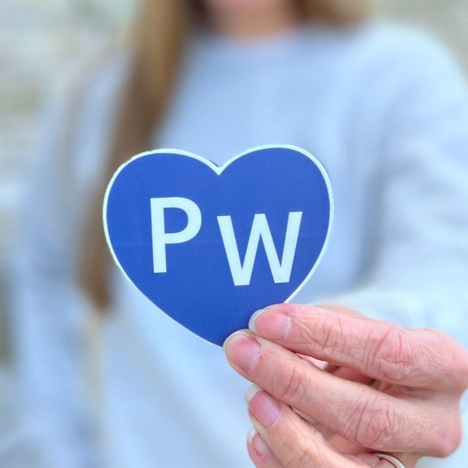 PW Heart Sticker