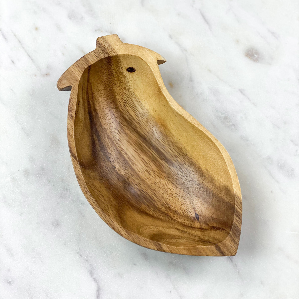 Hand Carved Acacia Wooden Fruit &amp; Veggie Bowls