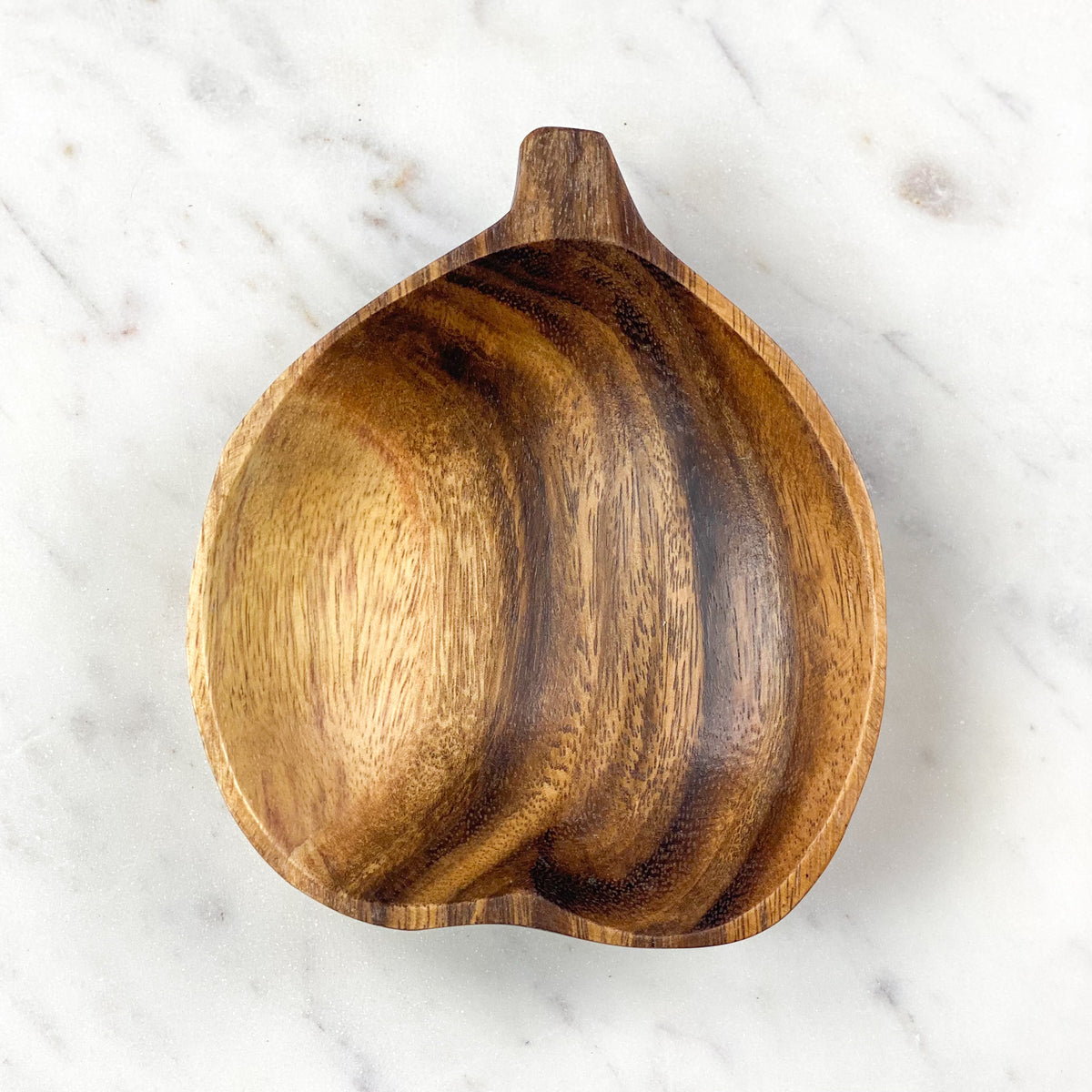 Hand Carved Acacia Wooden Fruit &amp; Veggie Bowls