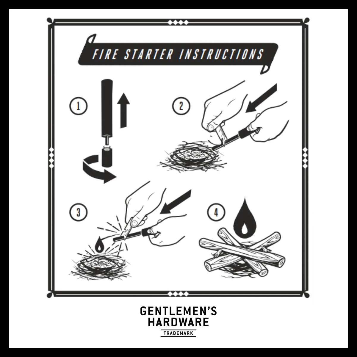 Magnesium Fire Starter with Handle