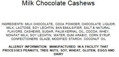 Milk Chocolate Cashews - CoCa LeNa Candy Shop Port Washington