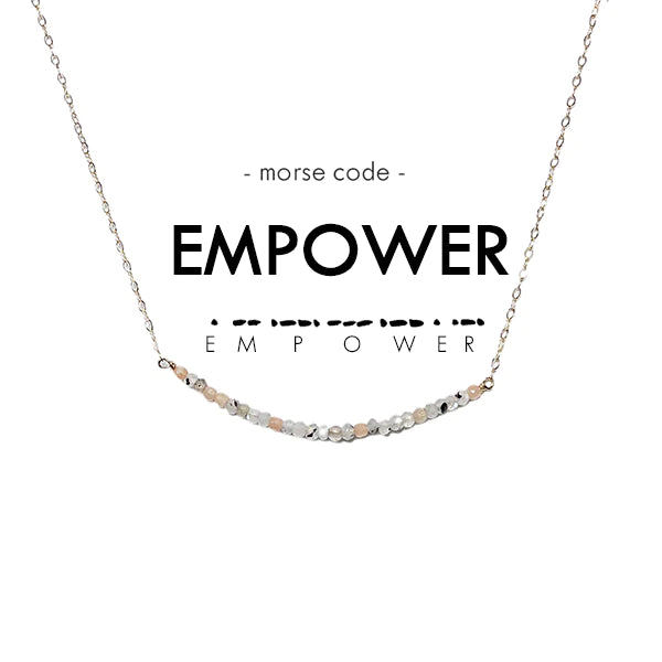 Morse Code Necklace - Empower