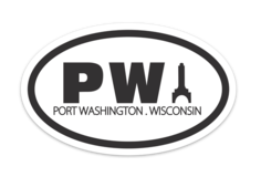 Black &amp; White PW Car Sticker