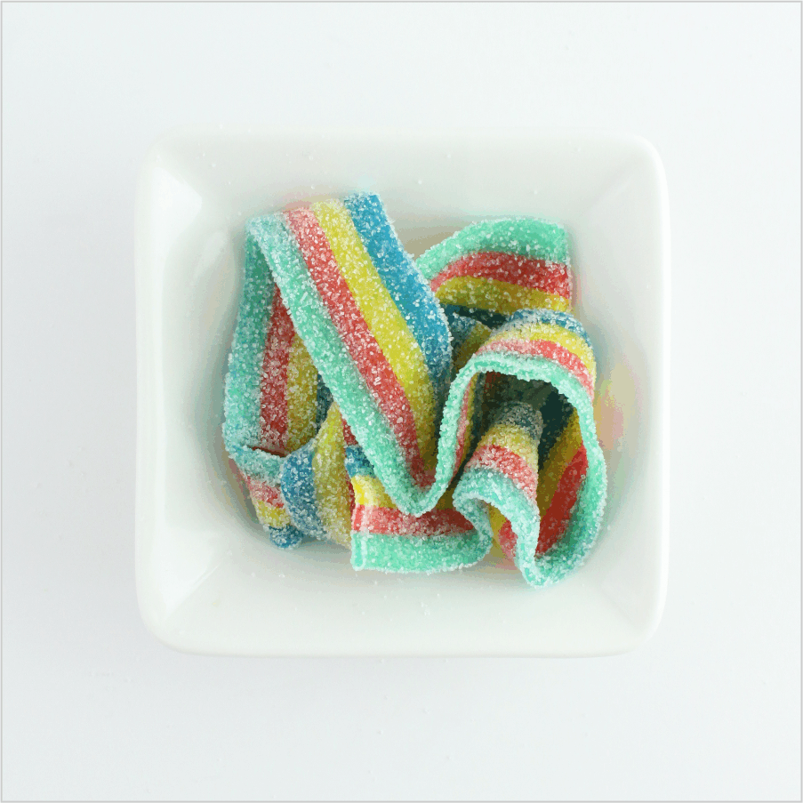Rainbow Sour Belts - CoCa LeNa Candy Shop Port Washington