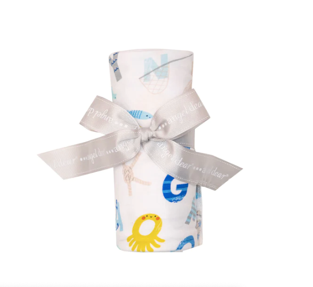 Nautical ABC Swaddle Blanket