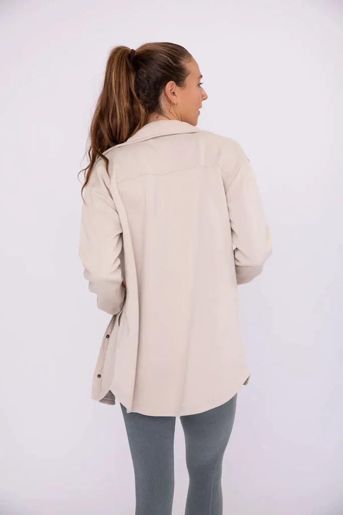 Snap on Shacket with Pockets