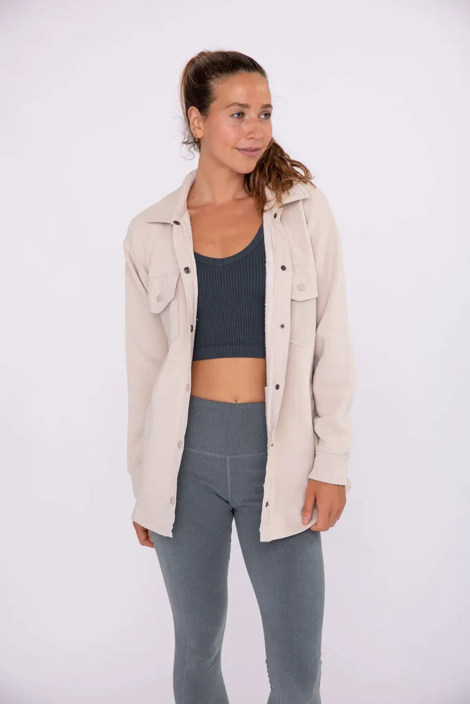 Snap on Shacket with Pockets