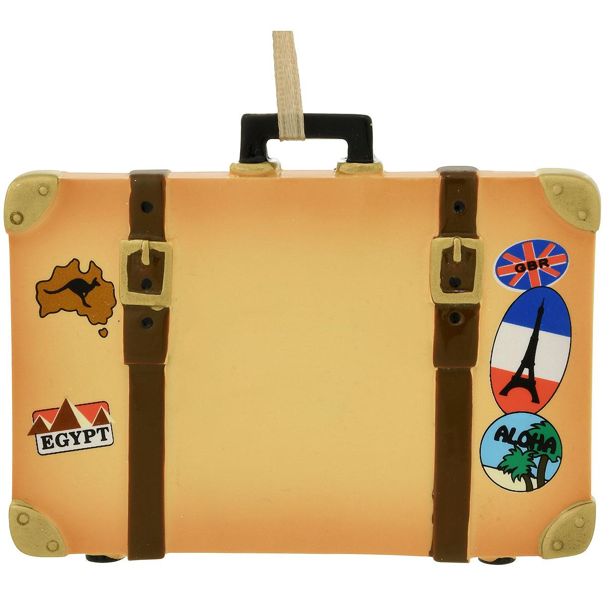 World Travel Trunk Personalized Ornament