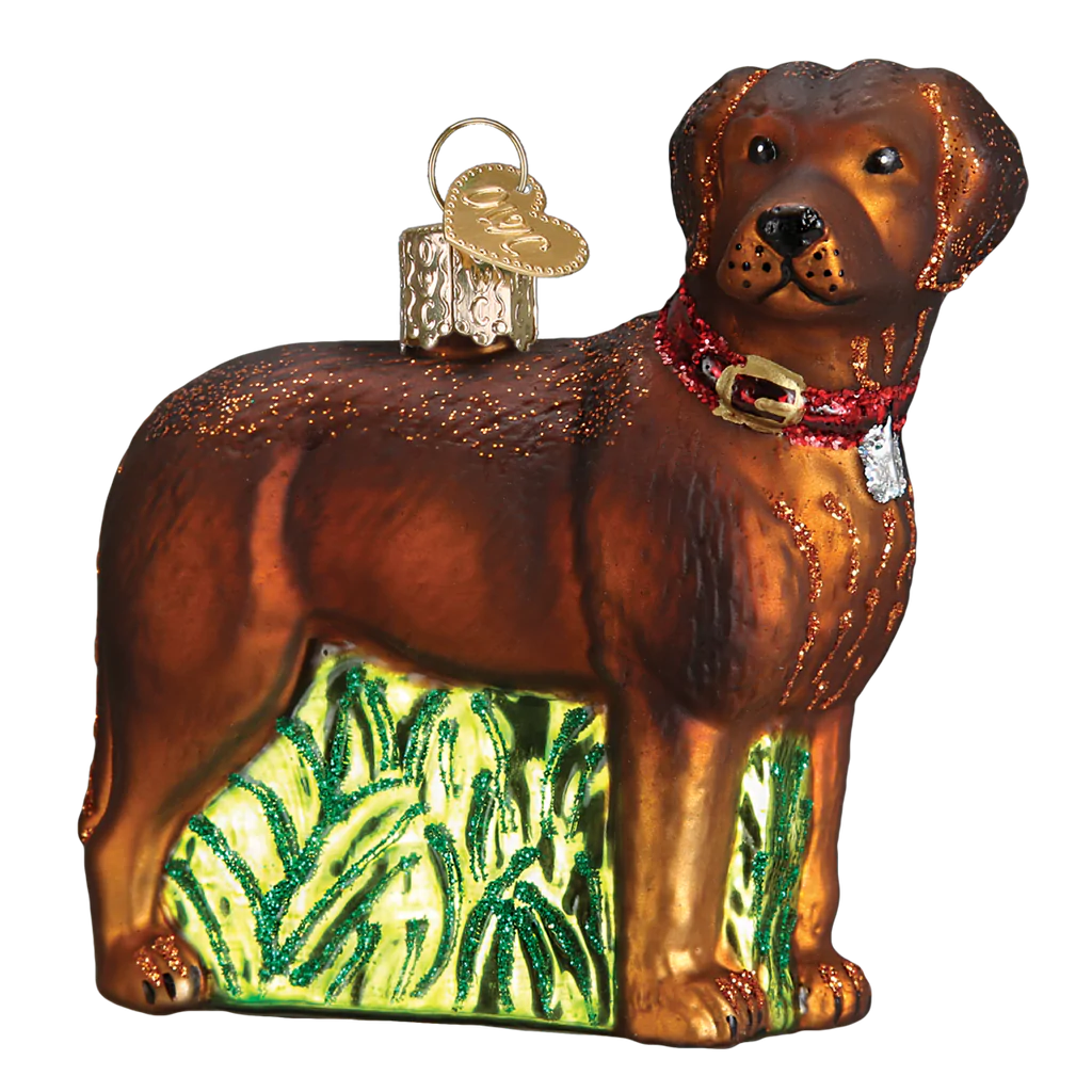 Standing Chocolate Lab Ornament