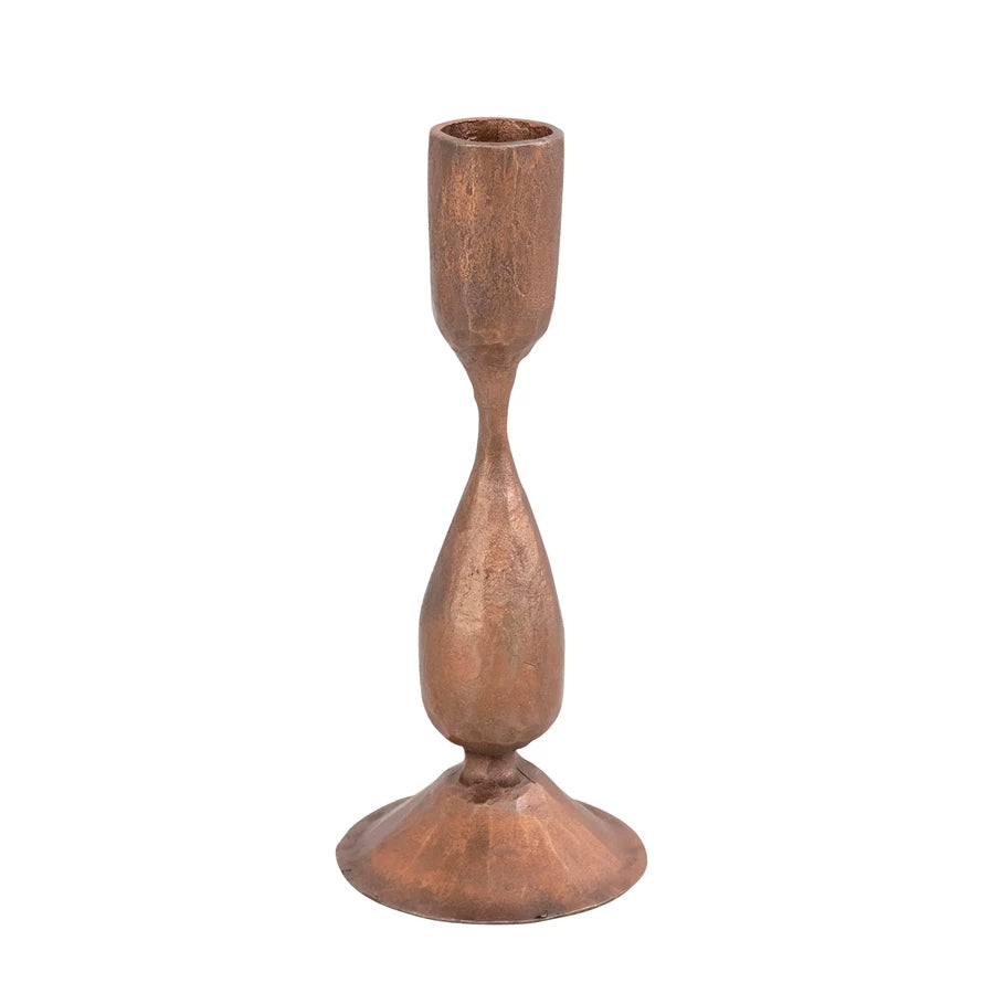 Antique Copper Iron Taper Holder