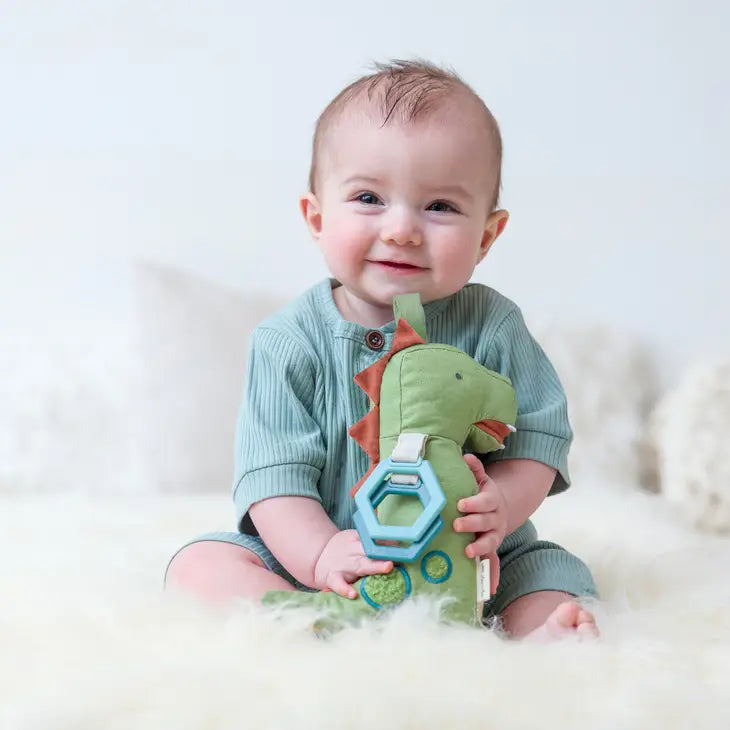 Bitzy Bespoke Link & Love Activity Plush with Teether Toy-Dino