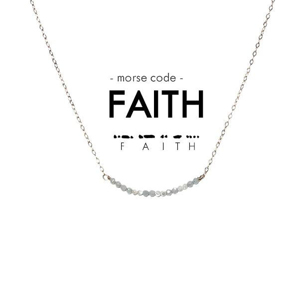Morse Code Necklace - Faith