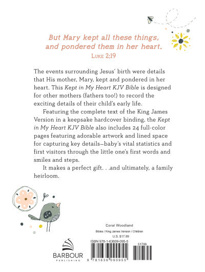 Kept In My Heart KJV Bible - Pink