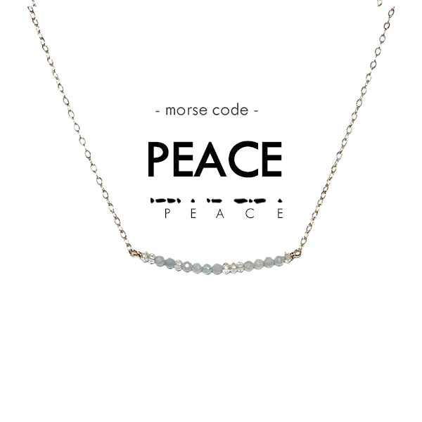 Morse Code Necklace - Peace