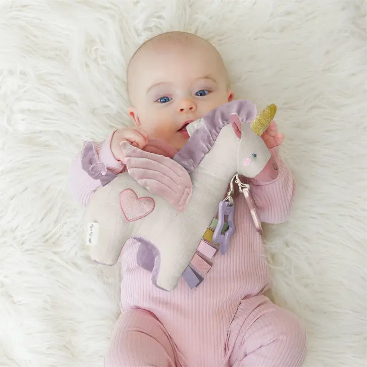 Bitzy Bespoke Link & Love Activity Plush with Teether Toy-Pegasus