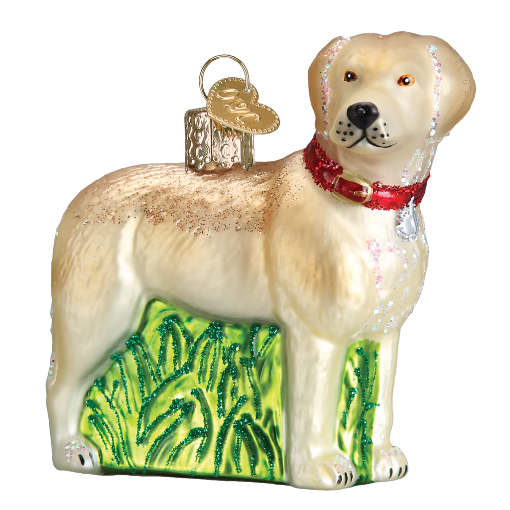 Standing Yellow Lab Ornament