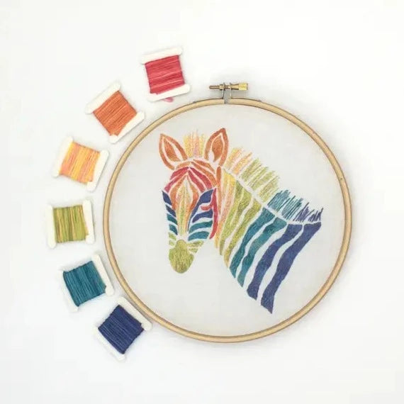 Zebra Embroidery Kit