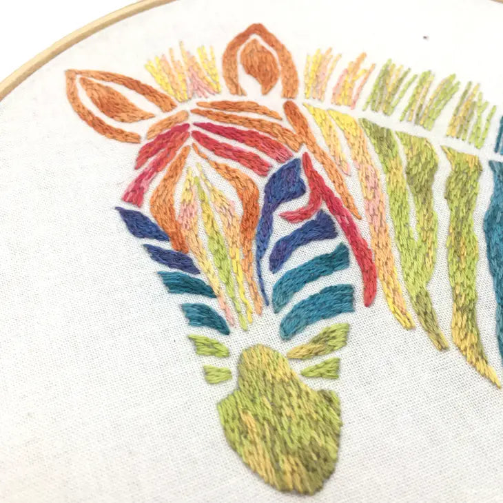 Zebra Embroidery Kit