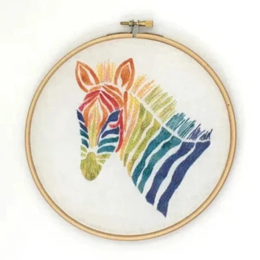 Zebra Embroidery Kit